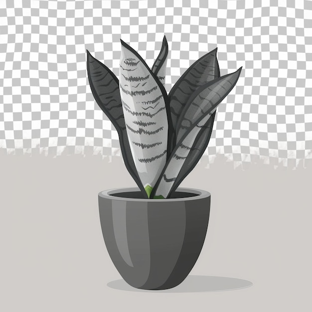 PSD a plant in a pot with a leaf in it