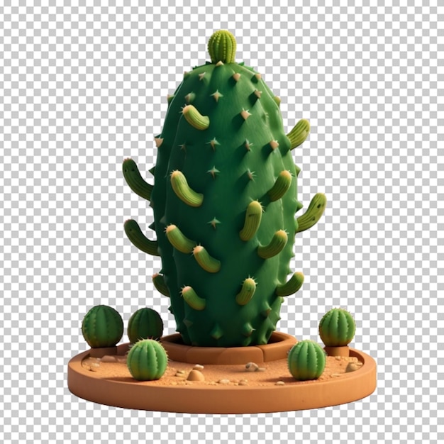 PSD una planta de cactus linda en png