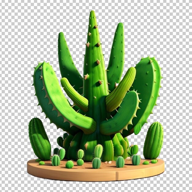 PSD una planta de cactus linda en png