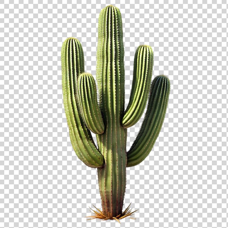 PSD una planta de cactus se muestra en un fondo transparente