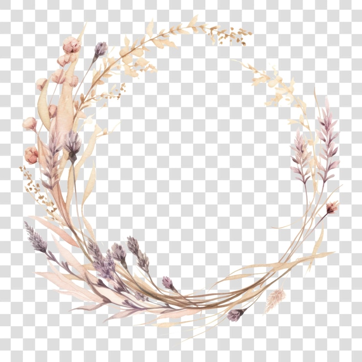 PSD planta de corona de lavanda de las flores de png