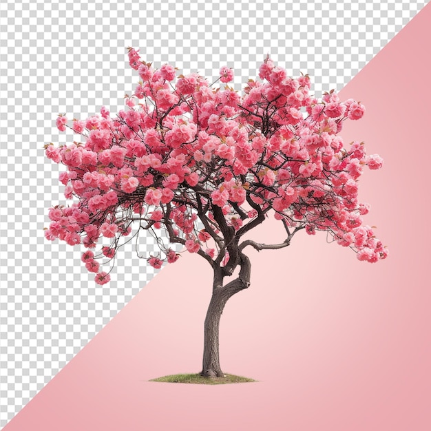 PSD planta de árvore de bonsai rosa png