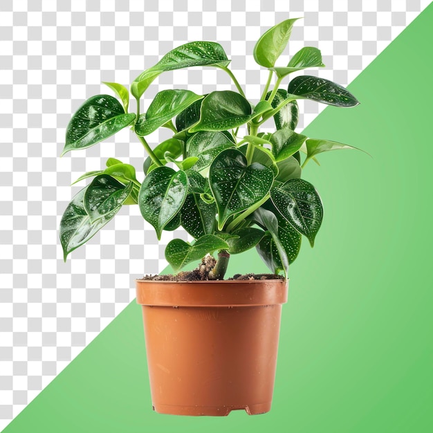 Planta de casa verde em vaso vibrante