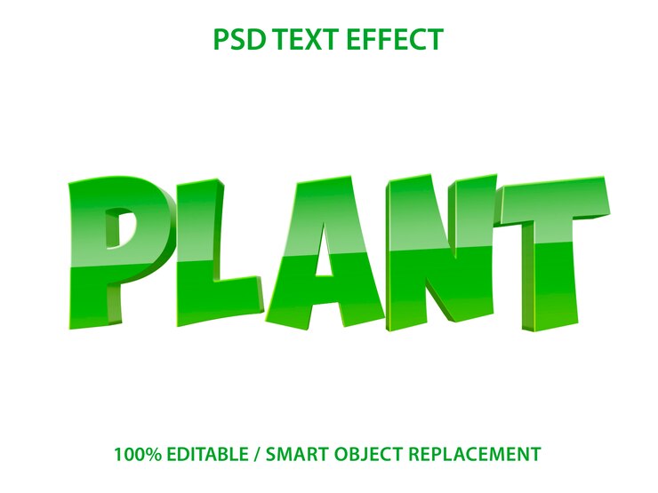 Planta de efecto de texto editable