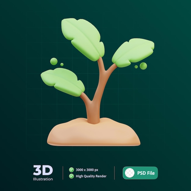 Planta ilustração 3d