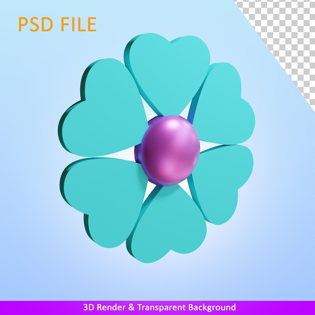 planta de ilustración de render 3d