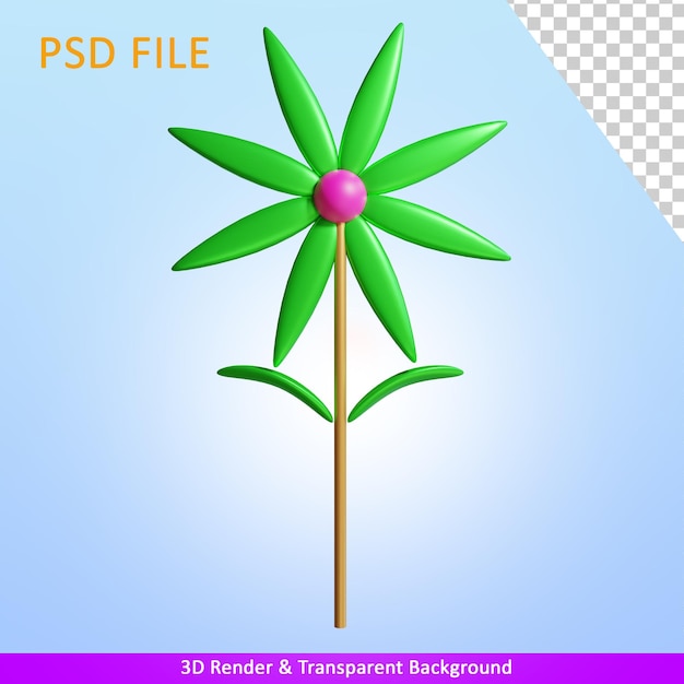 planta de ilustración de render 3d