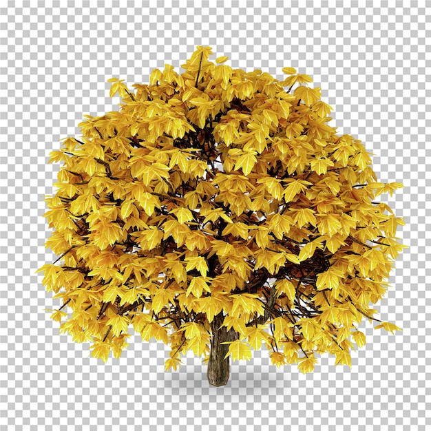 Planta isométrica en maceta render 3d