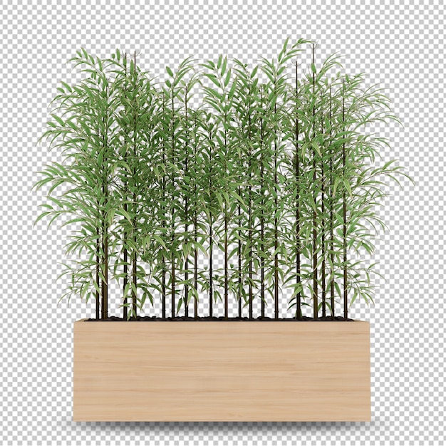 Planta isométrica en renderizado 3d