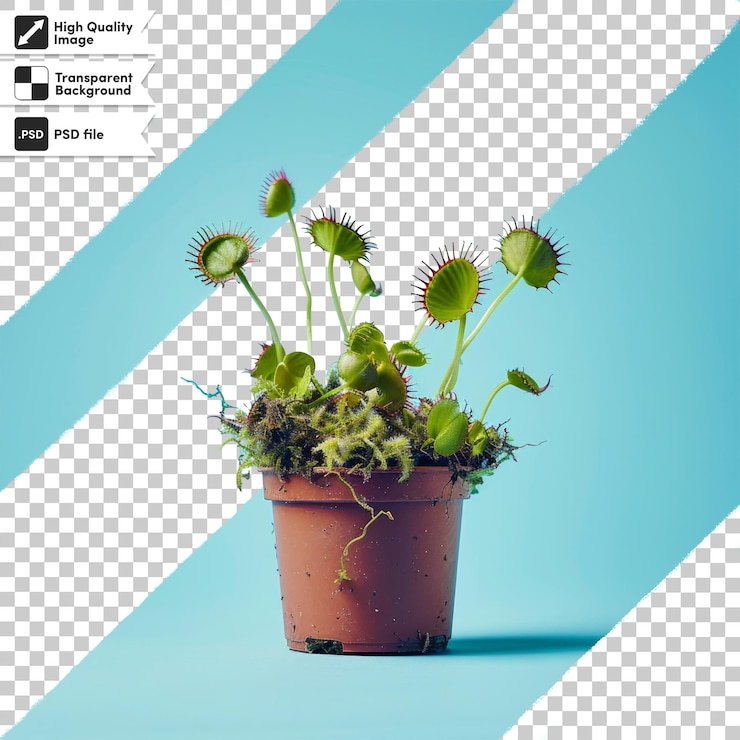 PSD una planta en maceta con una imagen de una planta con las palabras "geranium" en ella