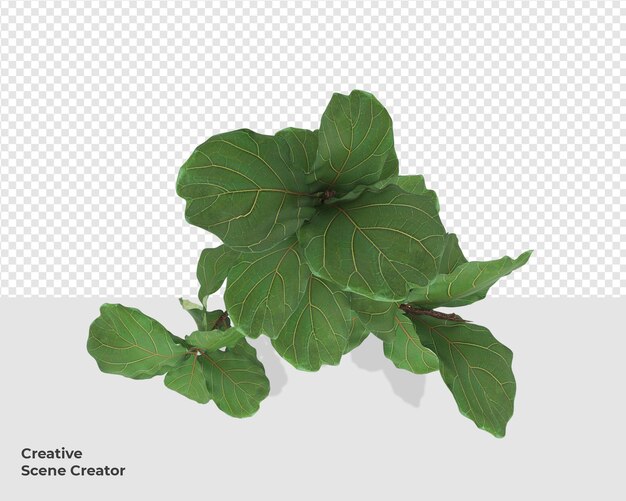 Planta psd en la decoración del creador de la escena de renderizado.