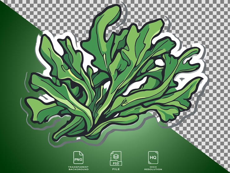 PSD una planta verde con fondo blanco