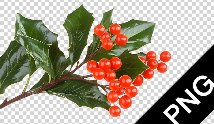 PSD plantas decorativas navideñas