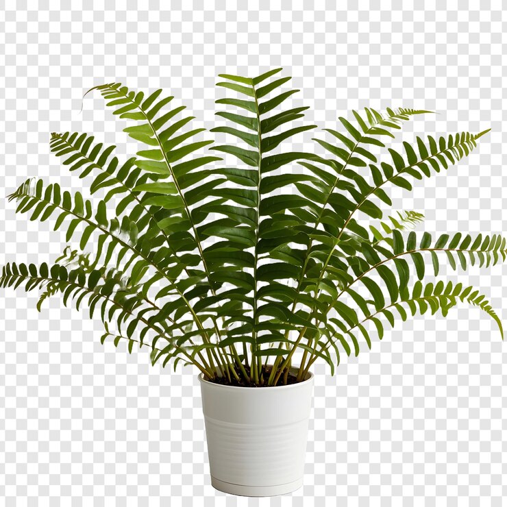 PSD plantas de helecho de boston aisladas sobre un fondo transparente