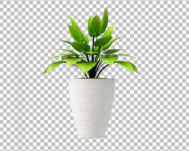 Plantas tropicais em renderização 3d