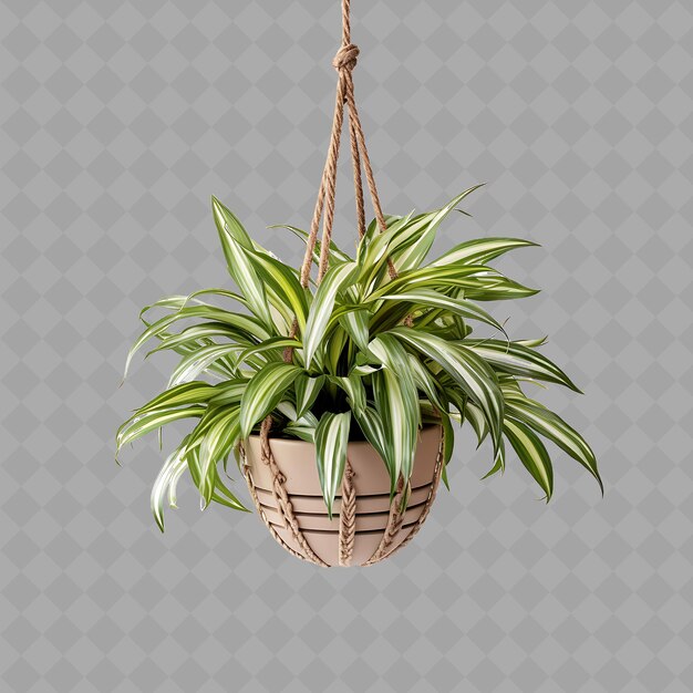 PSD une plante accrochée à un plafond avec un panier qui dit citation plantes en pot citation