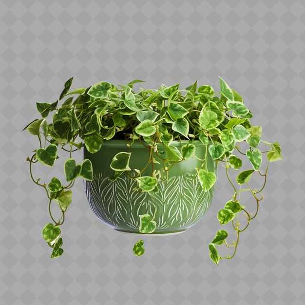 Une Plante Dans Un Pot Vert Avec Une Fleur Blanche Dessus