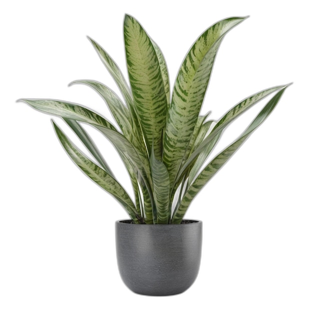 PSD plante de dracaena trifasciata psd sur un fond blanc