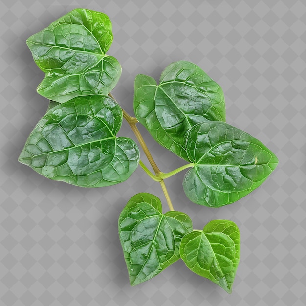 PSD une plante avec des feuilles vertes qui dit feuille dessus