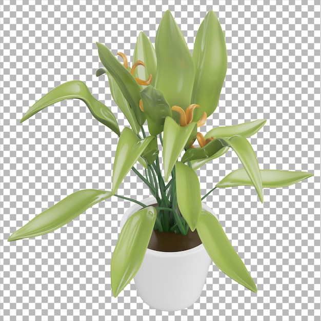 PSD plante d'intérieur icône 3d