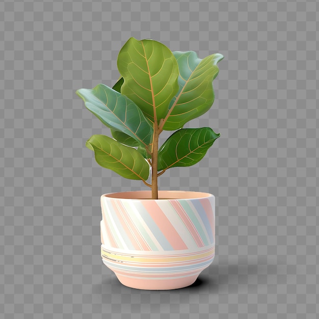 PSD une plante en pot avec un pot d'eau et une plante