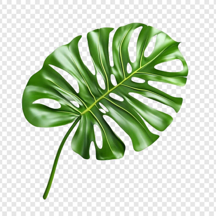 PSD plante tropicale à feuilles de monstera vert vibrant