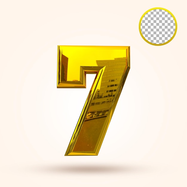 Plantilla 3d de aniversario de 7 años PSD Premium