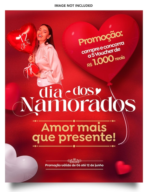 Plantilla A4 promocional de feliz día de San Valentín