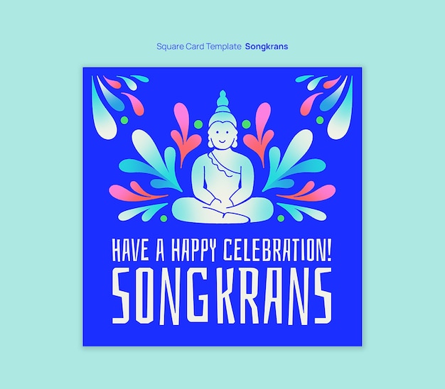 Plantilla de la bandera de la celebración de songkran