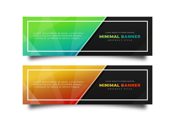 PSD plantilla de banner abstracto horizontal