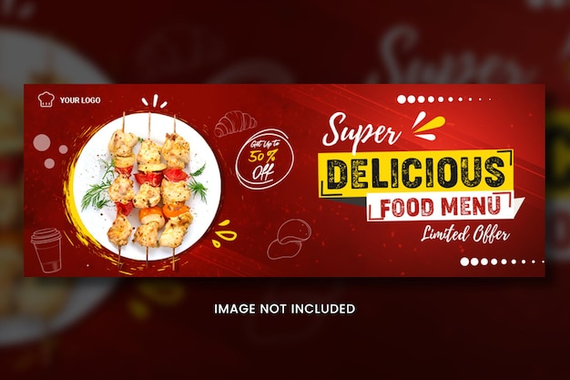 plantilla de banner de alimentos