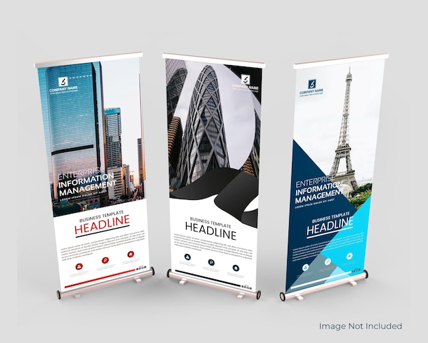 Plantilla de banner enrollable moderno Plantilla de standee Plantilla de Xbanner Banner de bandera