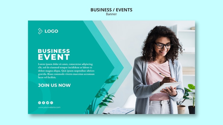 PSD plantilla de banner para evento empresarial