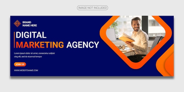 Plantilla de banner de Facebook de marketing digital
