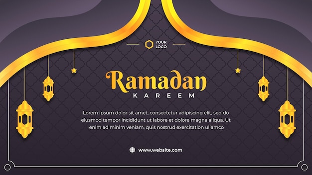 Plantilla de banner de fondo de ramadán