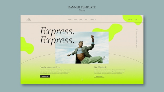 PSD plantilla de banner horizontal de autoexpresión