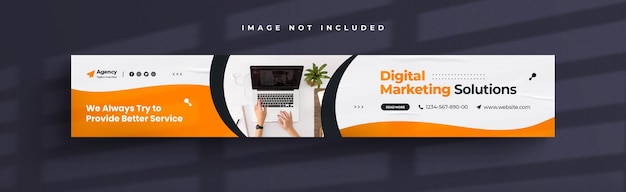 Plantilla de banner de Linkedin corporativo de marketing digital