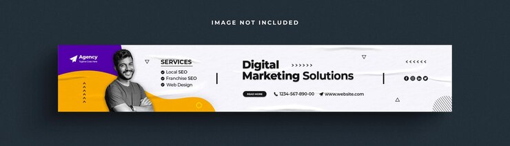 PSD plantilla de banner de linkedin corporativo de marketing digital