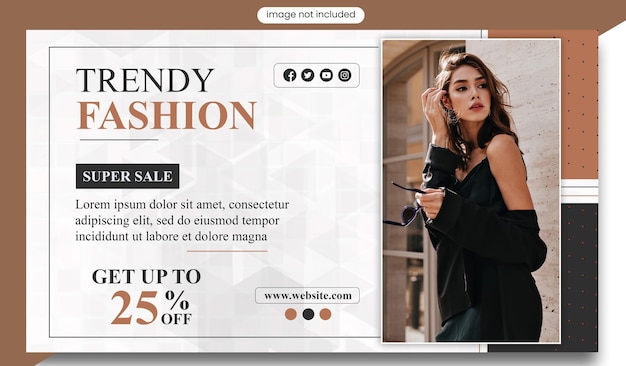Plantilla de banner de moda de moda