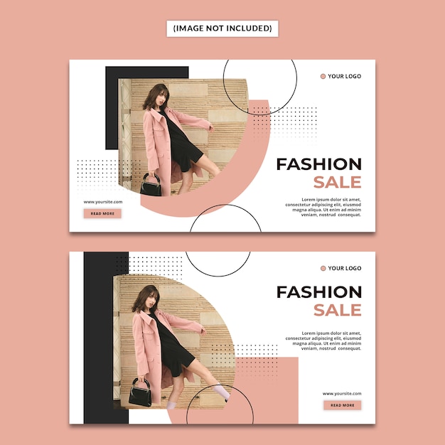 plantilla de banner de moda