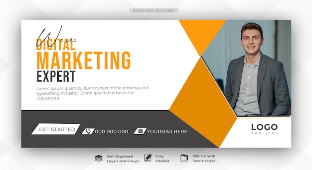 plantilla de banner de portada de la agencia de marketing de redes sociales corporativas de Facebook