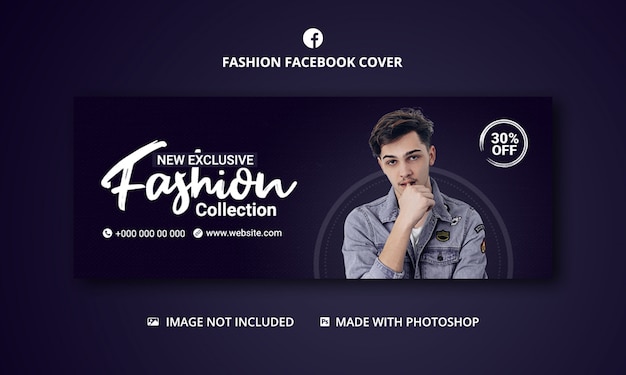 Plantilla de banner de portada de facebook de venta de moda