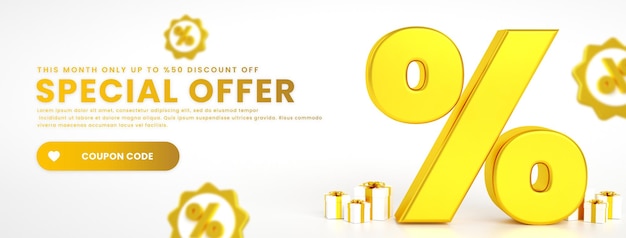 Plantilla de banner de portada de super mega venta de gran destello dorado con oferta de promoción de descuento especial