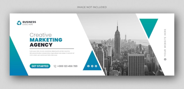 plantilla de banner de portada web de marketing digital en Facebook