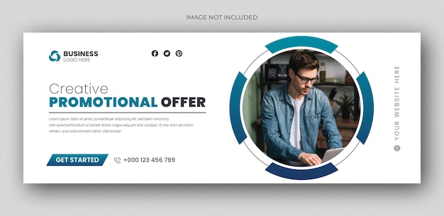 plantilla de banner de portada web de marketing digital en Facebook