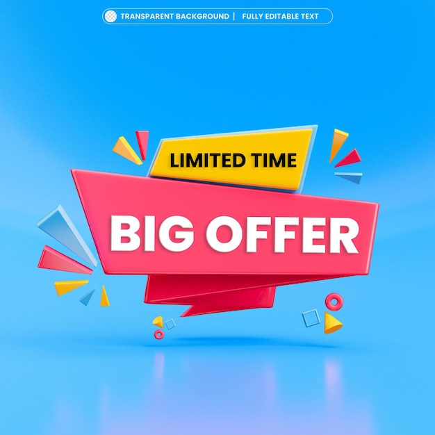 Plantilla de banner de promoción de gran oferta