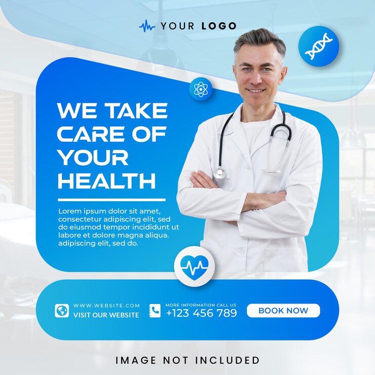 plantilla de banner de publicación médica de Instagram y redes sociales