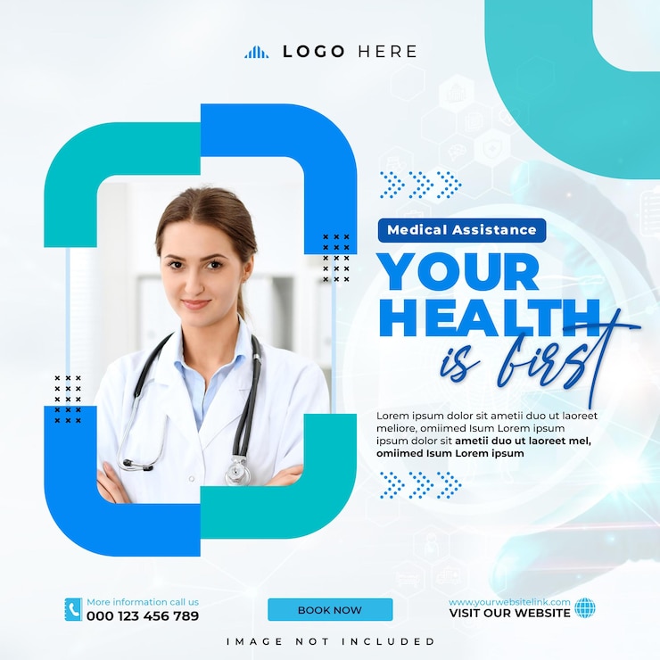 plantilla de banner de publicación médica en Instagram y redes sociales