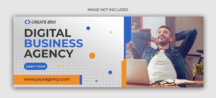 Plantilla de banner de publicación de redes sociales de marketing empresarial