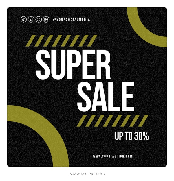 Plantilla de banner de publicación de Super Social Media Sale